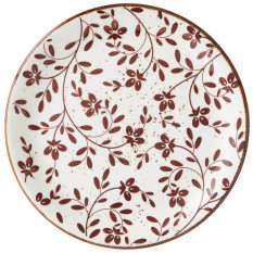 Steelite Flora Brown Coupe Plate 20cm/8" (Pack of 12)