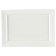 Genware Porcelain Rectangular Plate 24x17cm