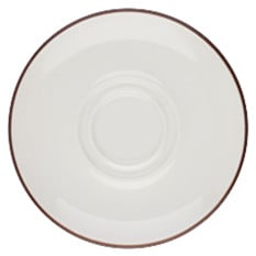 Modest Brown Double Well Saucer 16cm/6.25"