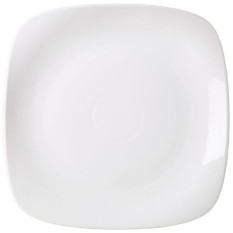 Genware Porcelain Rounded Square Plate 17cm