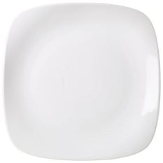 Genware Porcelain Rounded Square Plate 25cm