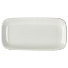 Genware Porcelain Rectangular Rounded Edge Plate 25 x 13cm