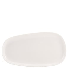 Genware Porcelain Organic Rectangular Plate 24cm/9.4" (Pack of 6)