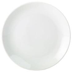 Genware Porcelain Coupe Plate 18cm White