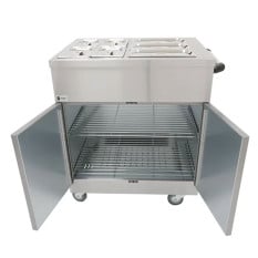 Parry 1887 Mobile Servery Unit with Bain Marie Top 865mm