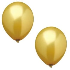 Gold Metallic Balloons 25cm (Pack of 10)
