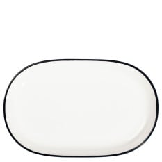 Modest Black Oval Platter 33 x 21cm/13 x 8.25" (Pack of 6)