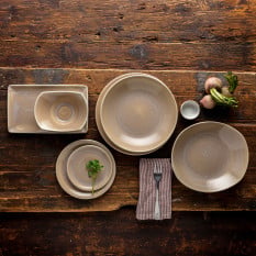 Steelite Revolution Sandstone Rectangle One Platter 27 x 17cm/10.5 x 7" (Pack of 6)