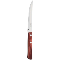 Tramontina Red Polywood Small Steak Knife Serrated Pointed Tip (Pack of 12)