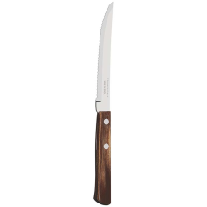 Tramontina Brown Polywood Small Steak Knife Serrated Pointed Tip (Pack of 12)