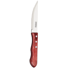 Tramontina Red Polywood Jumbo Steak Knife Serrated Pointed Tip (Pack of 12)