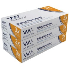 3x Wrapmaster Baking Parchment Refill 45cm 50m (9 Refill Rolls)
