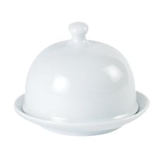 Porcelite Round Covered Butter Dish 9x6.5cm/3.5x2.5inch x 6