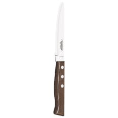 Tramontina Natural Wood Jumbo Steak Knife Rounded, Serrated Dark (Pack of 12)