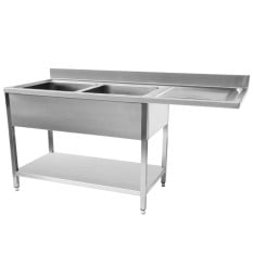 Hurricane Stainless Steel Sink 1600 x 600mm Right Hand Drain