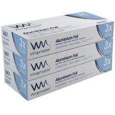 3x Wrapmaster Aluminium Refill 45cm 90m (9 Refill Rolls)
