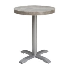 Bolero Round Melamine Table Top Ash Grey 600mm