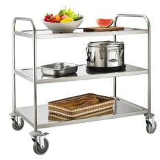 Stainless Steel Serving Trolley 3 Tier