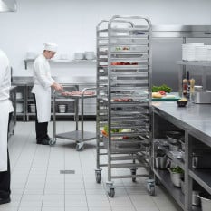 Gastronorm Tray Pan Racking Trolley GN 1/1 16 Shelves