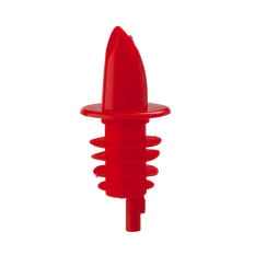 Beaumont Freeflow Spirit Pourer Short Plastic Red (Pack of 10)