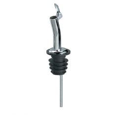 Tablecraft Freeflow Jet Tapered Shot Spirit Pourer With Hinged Flip Cap Pack Chrome (Pack of 12)