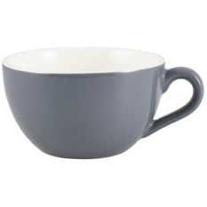 Genware Porcelain Bowl Shaped Cup 17.5cl/6oz Grey