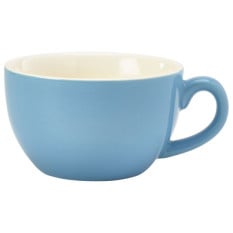 Genware Porcelain Bowl Shaped Cup 25cl Blue