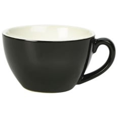 Genware Porcelain Bowl Shaped Cup 34cl Black