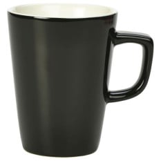 Genware Porcelain Latte Mug 34cl Black