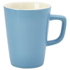 Genware Porcelain Latte Mug 34cl Blue