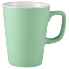 Genware Porcelain Latte Mug 34cl Green