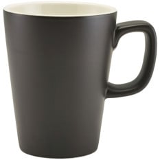 Genware Porcelain Latte Mug 34cl Matt Black