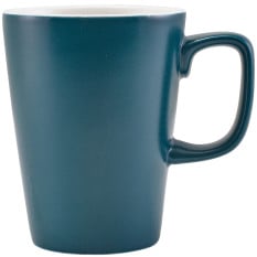 GenWare Porcelain Matt Teal Latte Mug 340ml/12oz (Pack of 6)