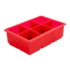 Ice Cube Mould Silicone 2 Inch Square - 6 Cavities