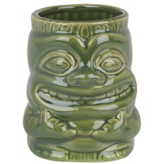 Ceramic Sea Green Tiki Mug With Handle 425ml