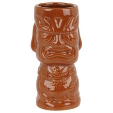 Ceramic Molokai Brown Tiki Mug 360ml