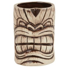 Ceramic Toscano Kanaloa Light Brown Tiki Mug