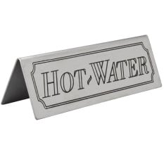 Stainless Steel Hot Water Table Sign