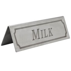 Stainless Steel Milk Table Sign