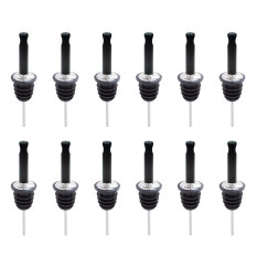 Beaumont Freeflow Shot Spirit Pourers with Dust Cover Caps (Pack of 12)