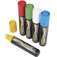 Chisel Tip Chalk Pen Colour 15mm (Pack of 5)
