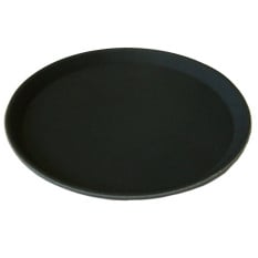 Non-Slip Round Tray Black 40.5cm/16"