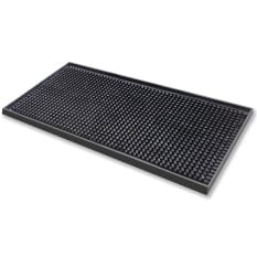 Black Rubber Mini Bar Mat 15 x 30cm