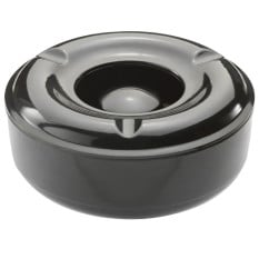 Windproof Melamine Ashtray Black 140mm (Pack of 6)