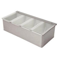 4 Part Stainless Steel Condiment Holder