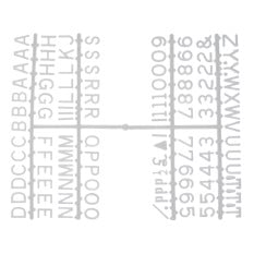 White Letter Set 1/2 Inch (660 characters)
