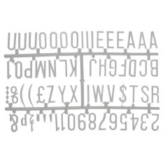 White Letter Set 1 1/4 Inch (390 characters)