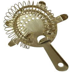 Gold Plated Hawthorne Strainer 4-Prong