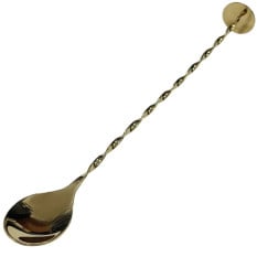 Gold Plated Cocktail Spoon With Masher