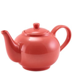 GenWare Porcelain Coral Teapot 450ml/15.75oz (Pack of 6)